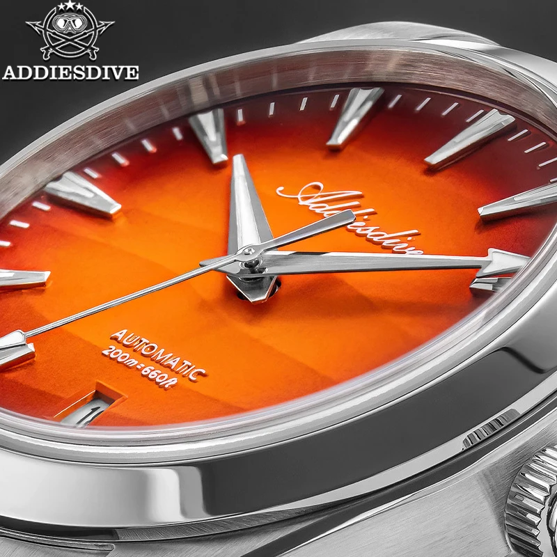 ADDIESDIVE Japan8215 Men Automatic Watch New Sapphire Glass Gradient Top Brand 39mm Mechanical Watch 200m Waterproof Luminous