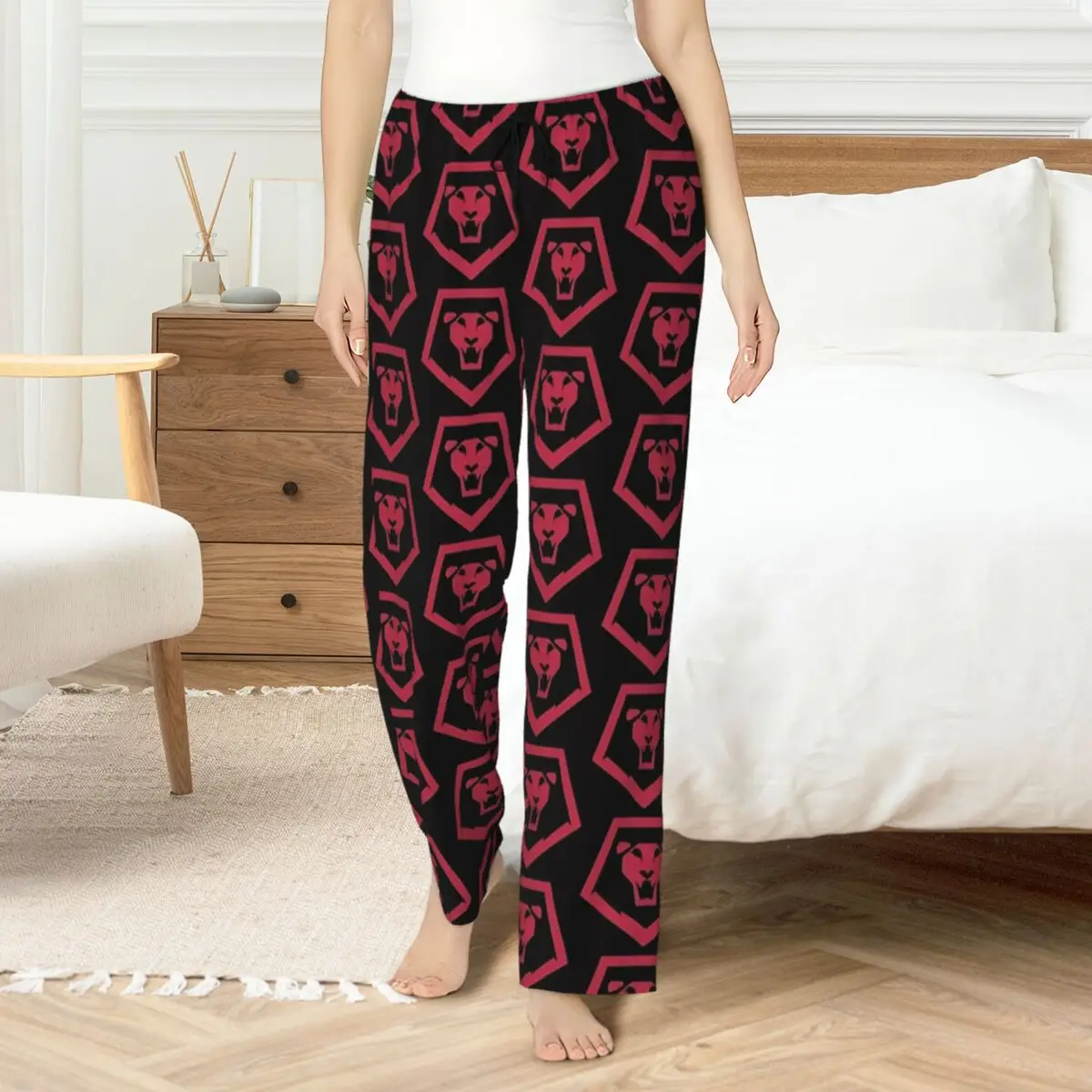 

Saja Boys Lion Logo Kpop Demon Hunters Pajamas For Lady Casual Sleep Pajama Trousers Spring Soft Warm Sleepwear Bottoms Homewear