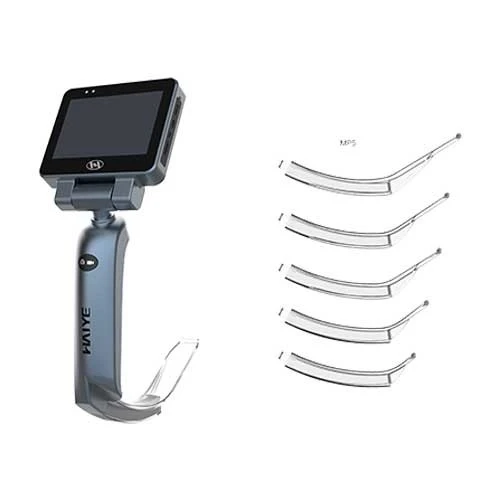 

HD 3.5 inch LCD Touch Screen Video Laryngoscope 5 size disposable blades for Difficuty Airway Intubation