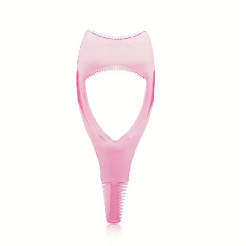 Modelo aplicador de rímel 3 em 1 com protetor e estojo para modelador de cílios, suporte para delineador, ajuda para cílios, ferramenta de desenho de sobrancelha