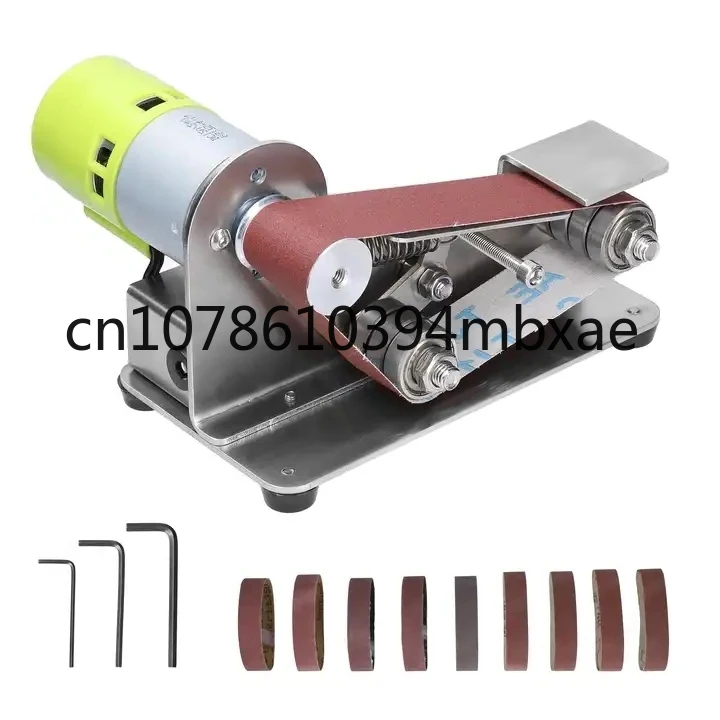 Home Miniature Small Belt Sander Mini Electric Polishing Machine Knife Sharpeners Open Edge Desktop Sandpaper Belt Sander