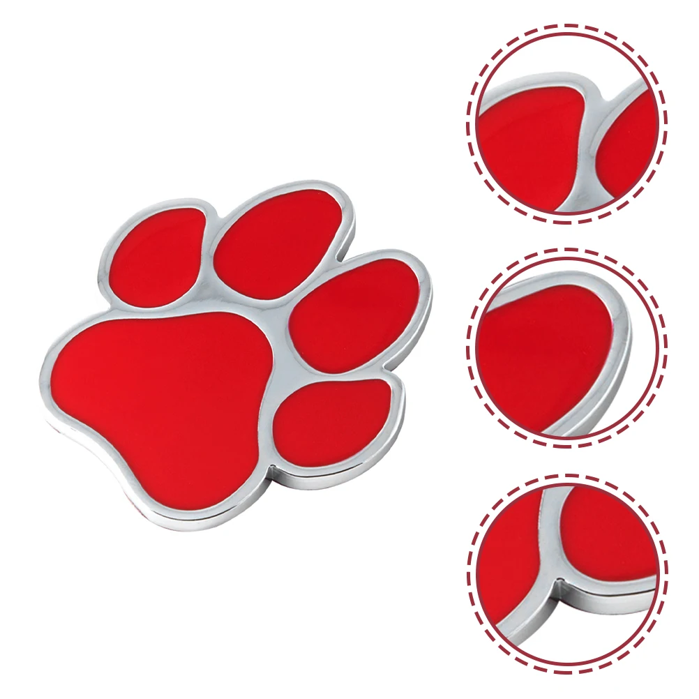 

Paw Car Decoration Sticker Metal Zinc Alloy Waterproof Durable Creative Animal Pattern Strong Adhesive Easy Installation