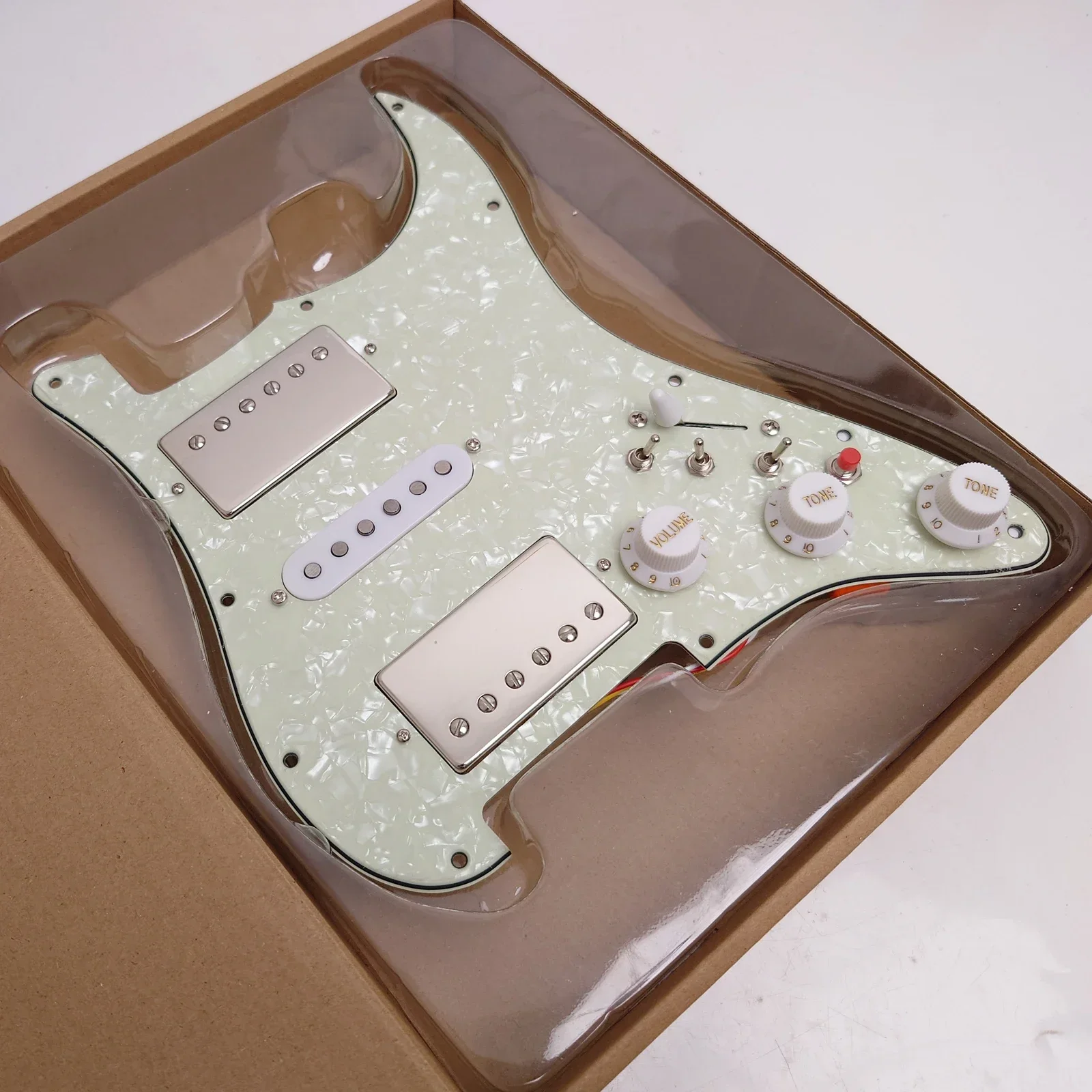 Guitar Prewired Loaded Pickguard Set with Coil Splitting Alnico 5 Humbucker Pickups Set for ST 11 Hole Guitar Accessoires