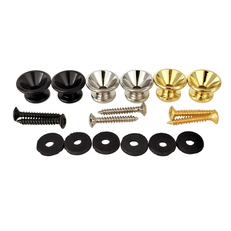 

10Pcs Metal Heavys Duty Guitar Strap Lock End Pin Replacement Guitar Straplock Button Tail Pin Strap Retainer Enduring