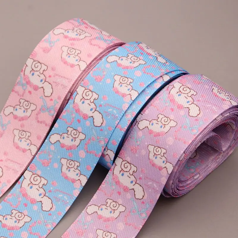 Sanrio Hello Kitty Ribbon Lovely My Melody 4CM Double-sided Printed Ribbon Children's Diy Bow Gift-wrapping Material