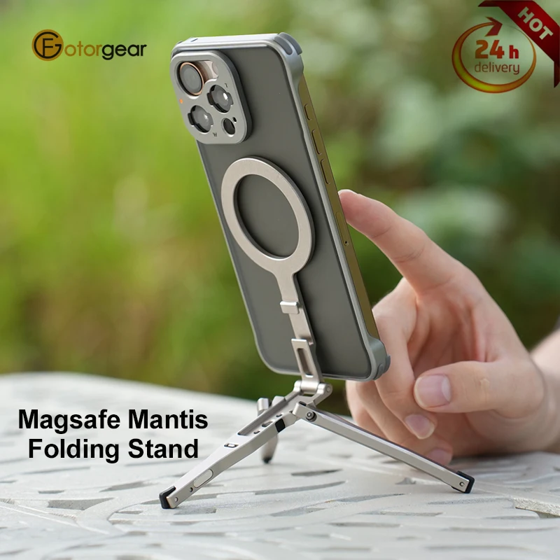 Fotorgear Universal Magnetic Phone Holder Magsafe Mantis Folding Stand for iPhone and Android Smartphone Stand Bracket