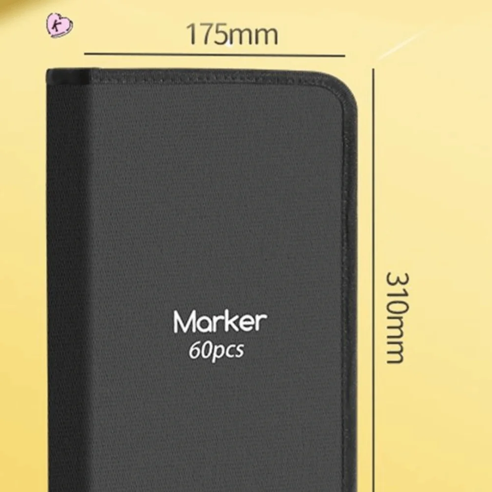 

Cartoon Large Capacity Art Marker Pen Storage Bag Zipper Pencil Bag Marker Pen Pouch Folding Marker Pen Contaioner Stationery