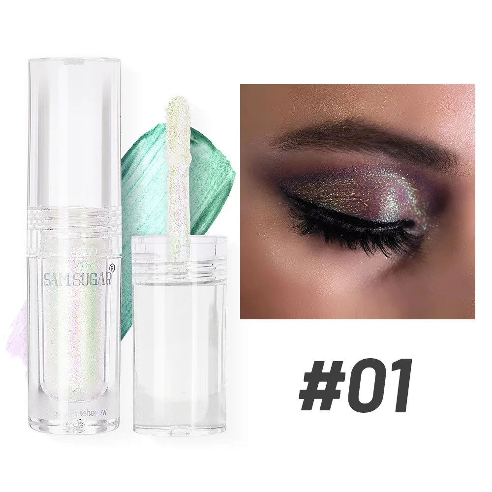 Ombretto liquido camaleonte Evidenziatore con finitura perlata che cambia colore con glitter fini per il trucco della palcoscenico del festival dei concerti