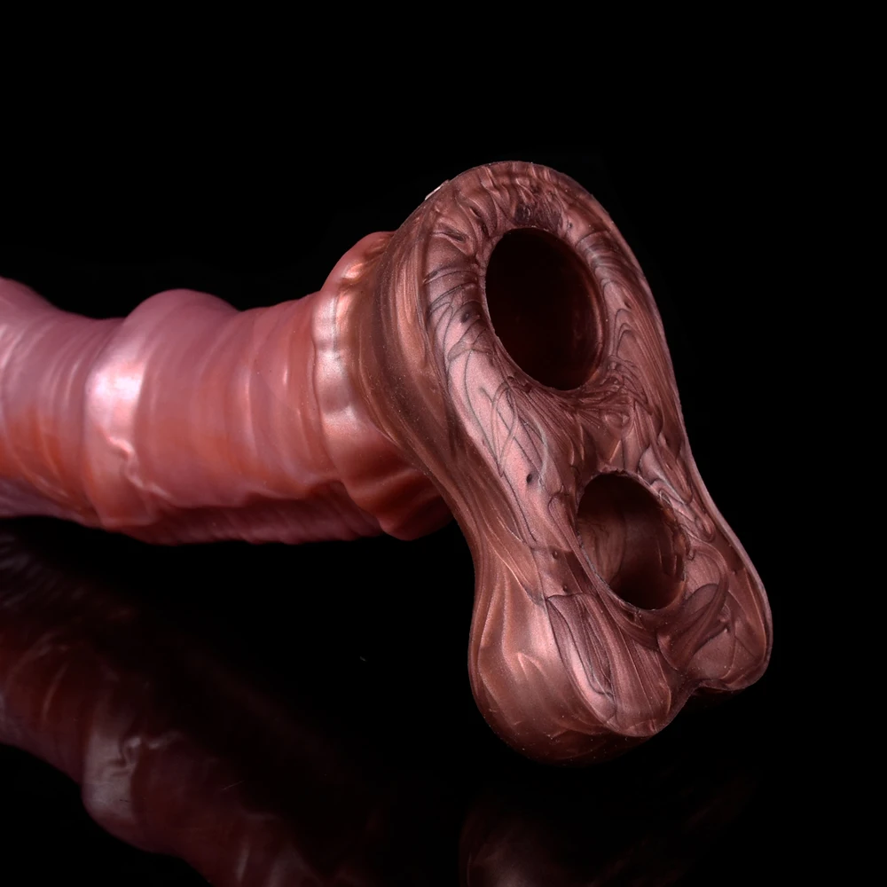 FAAK Fantasy Horse Penis Sleeve Ribbed Silicone Large Sheath With Anti-Drop Ring Sex Toys For Men Cock Enlargement & Extender