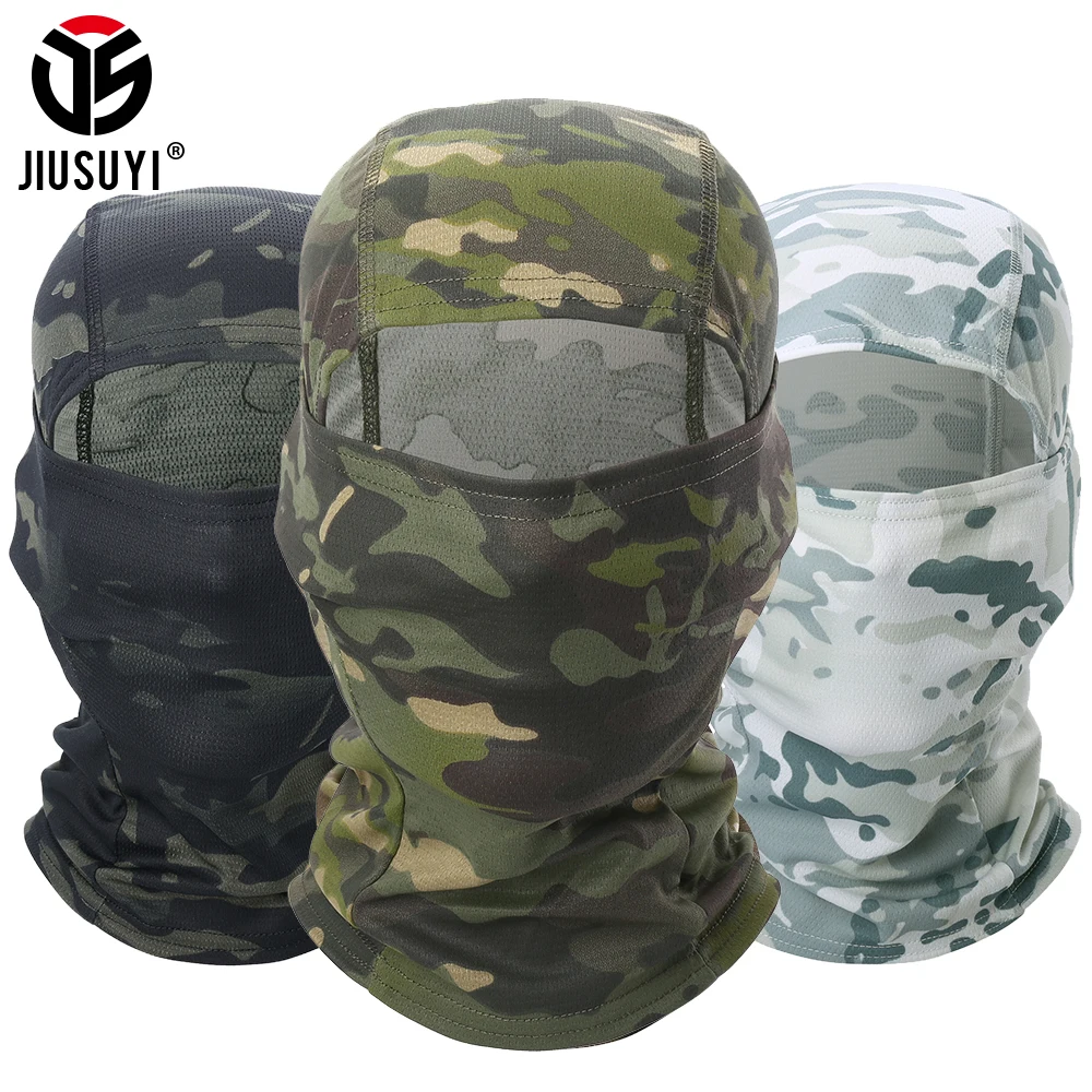 Pasamontañas de secado rápido para hombre, máscara de camuflaje para deportes al aire libre, cubierta de cara completa para caza, pesca, Camping,