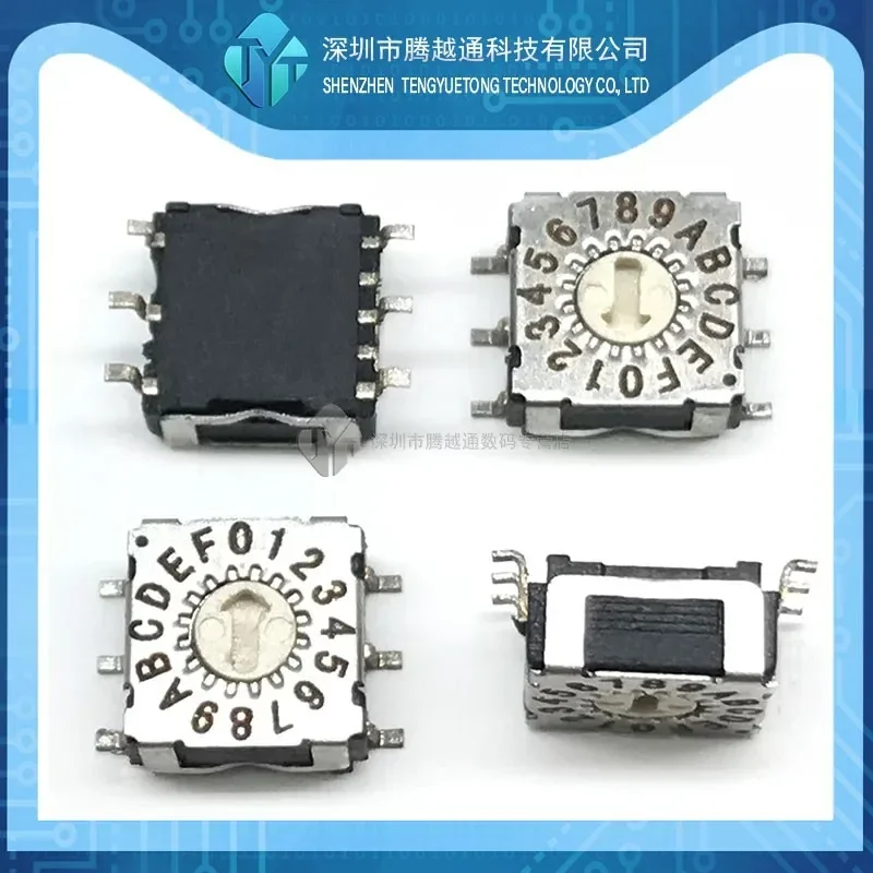 2/5PCS/lot R7M3-16R small patch rotary dip switch 0-F encoding switch 16 gear 7 * 7 positive code 3:3