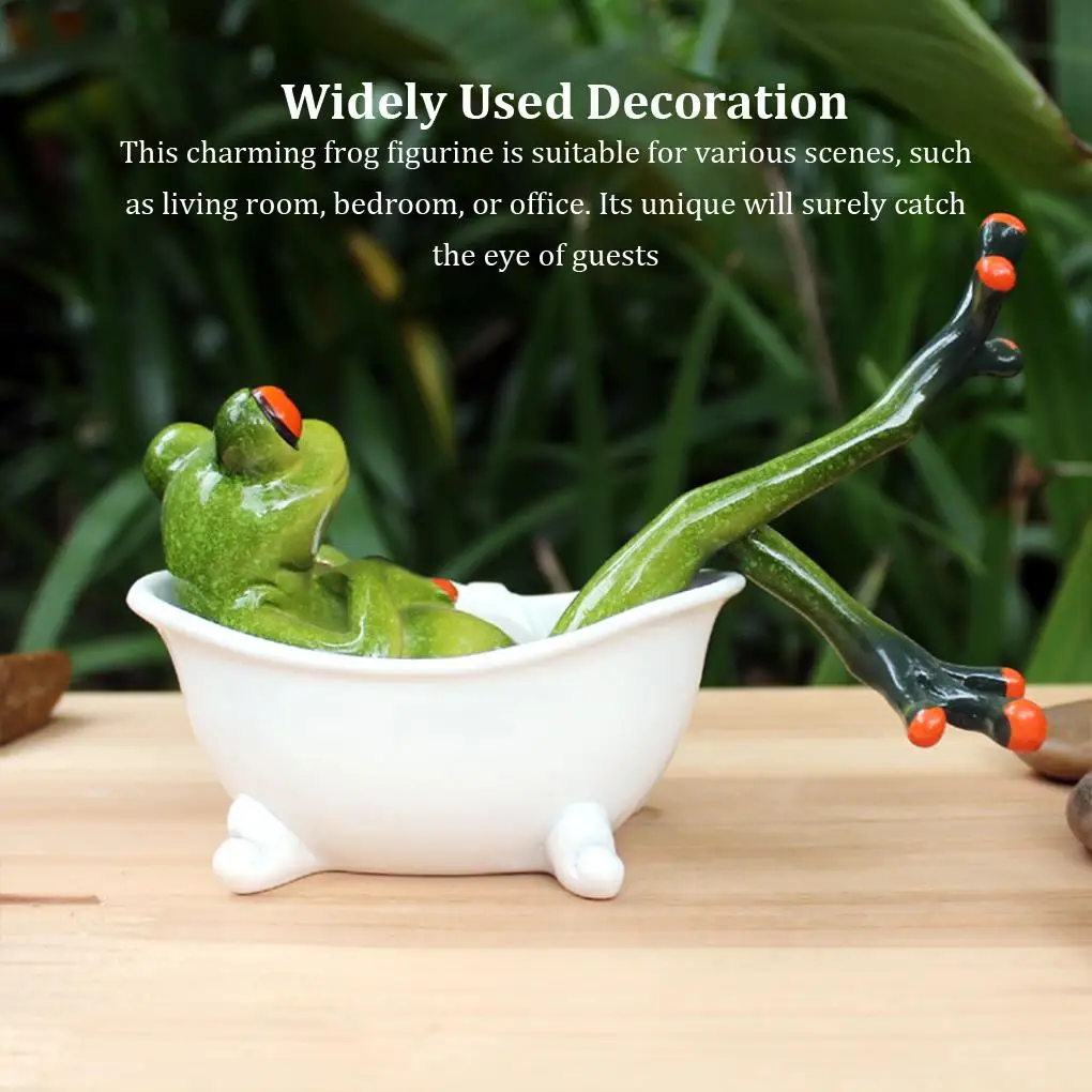 

Elegant Frog Figurine Decoration Adds Vitality To Home Widely Used Cute Frog Shape Figurines 6081 green 15.5*6.5*10.5