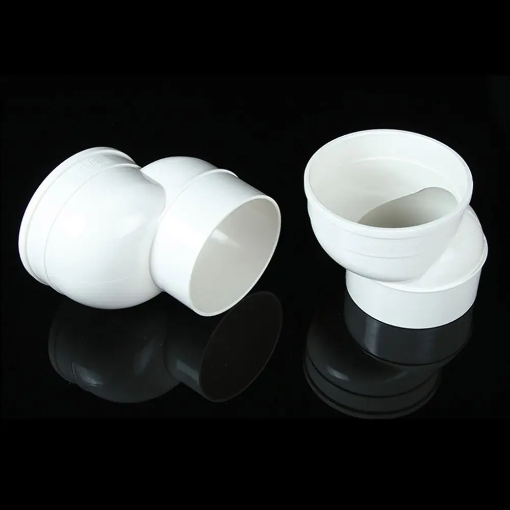 110mm Toilet Shifter Pipe Offset Design PVC Plastic Toilet Drain Relocation Flange Extender Pipe Adapter