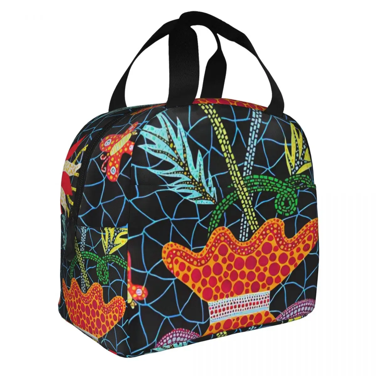 Yayoi Kusama Abstract Pumpkin Resuable Lunch Boxes Women Leakproof Cooler Thermal Food Insulated Lunch Bag For School Office