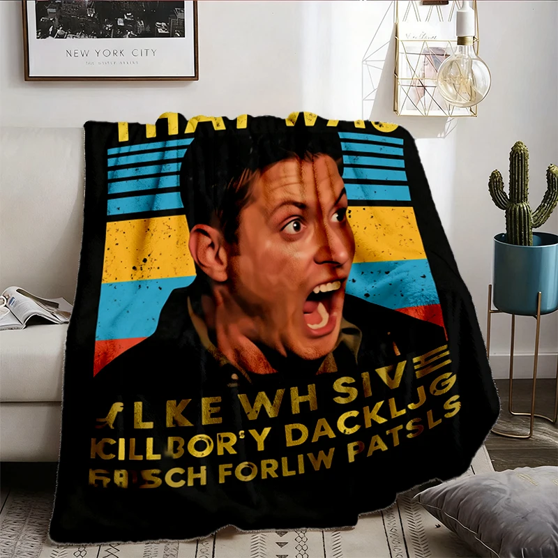 Dean Winchester That Was Scary Quote Unisex Cozy Blanket - Supernatural Funny Vintage Warm Blanket Retro TV