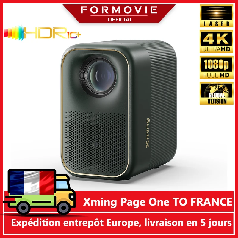Projecteur LCD portable Formovie Xming Page One, premier budgétaire au monde, Google TV, mini home cinéma Fengmi, ignorer Netflix Cinema