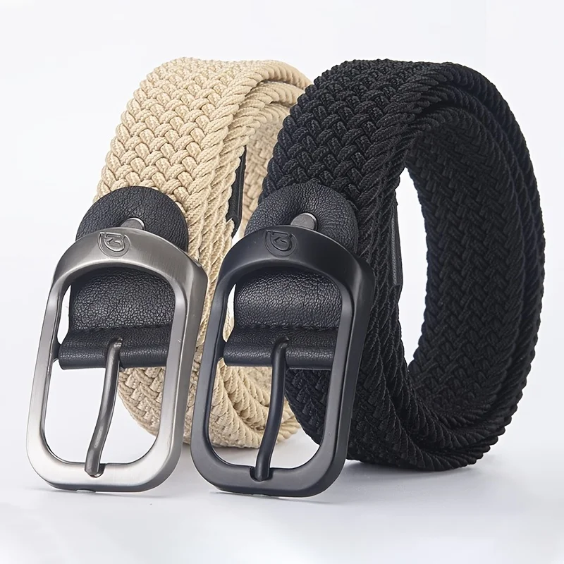 Ceinture élastique tissée décontractée pour hommes et femmes, ceinture de sport de plein air, ceinture de travail d'escalade, pantalon de costume en jean universel pour hommes et femmes