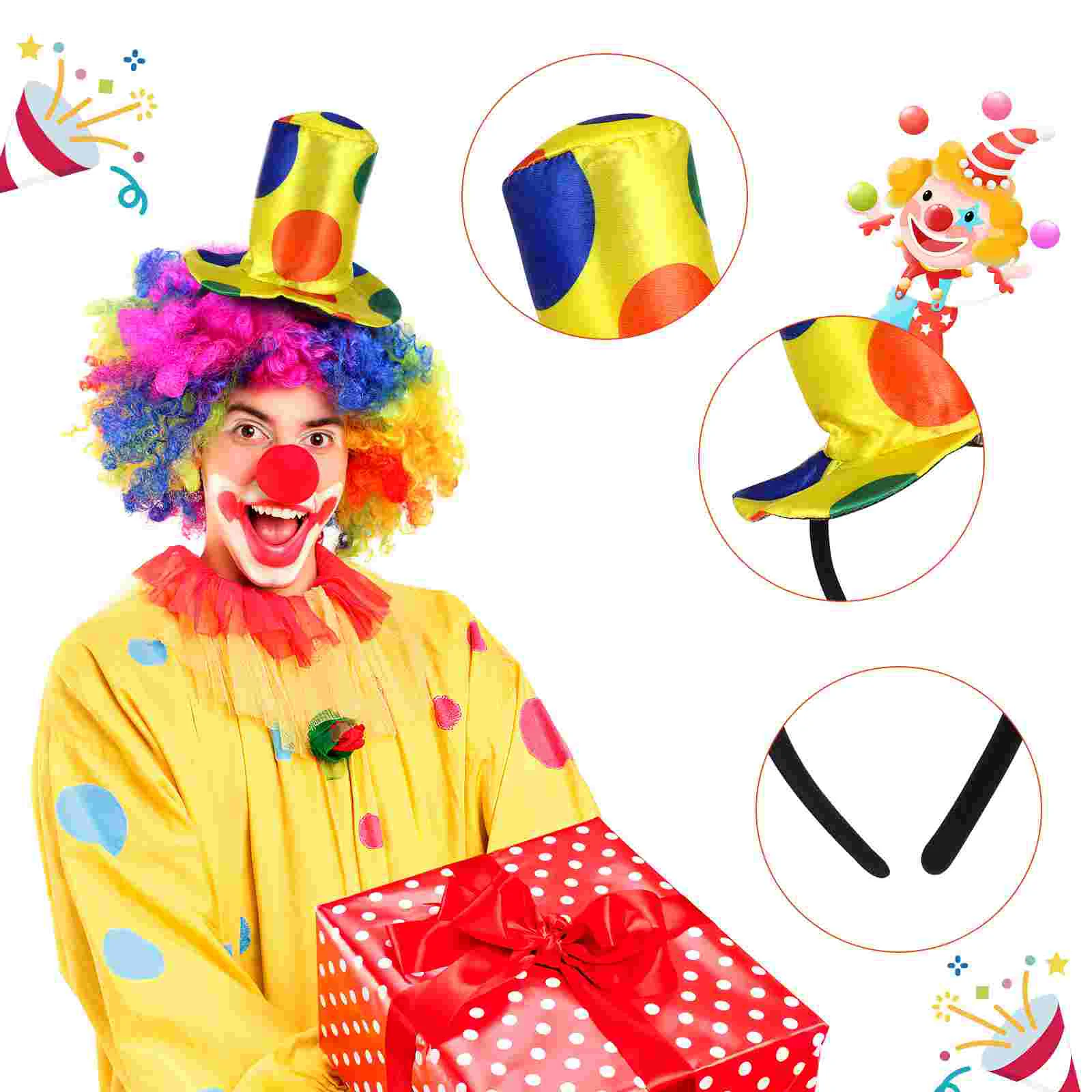 Clownhoed Hoofdband Hoofdbanden voor meisjes Kostuums Kleding Make-up Accessoires