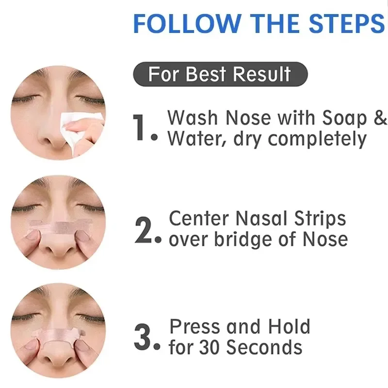 500/300/100pcs Breath Nasal Strips Right Way Stop Snoring Anti Snore Nose Strip Easier Better Breathing Good Sleeping Patches