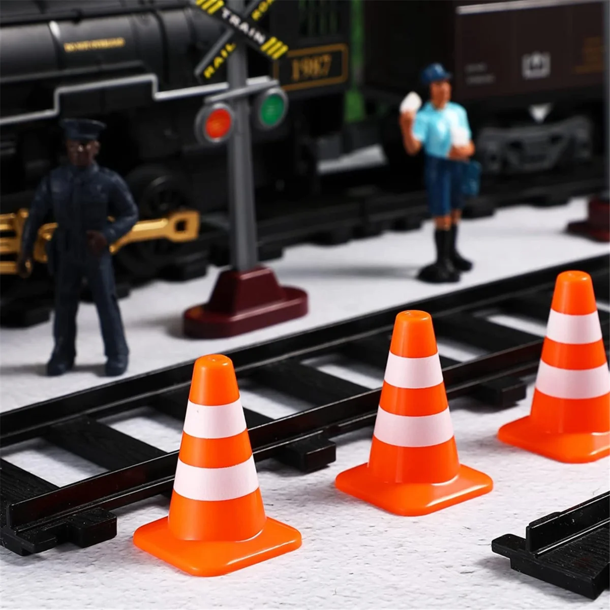 Mini Traffic Cones 10Pcs Miniature Road Cones Construction Cones Kids Traffic Cones Traffic Signs Toys