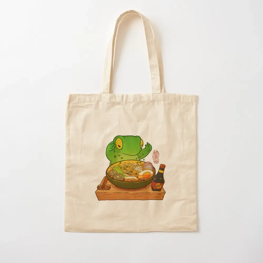 

frog making ramen art Tote Bag Woman shopper bag canvas bags ecological bags shopping bag