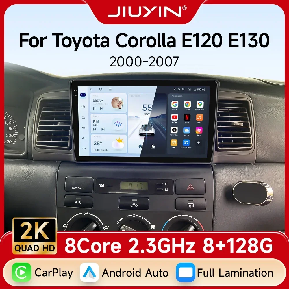 For Toyota Corolla Verso Spacio E120 2001-2007 Autoradio Carplay WIFI Car Radio GPS Navigation Multimedia Video Stereo DSP Audio
