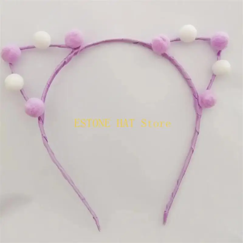 49MF Ear Cosplay Hair Hoop Child Teens Headband Makeup Headband for Live Broadcast Cartoon Carnivals Hair Accessory