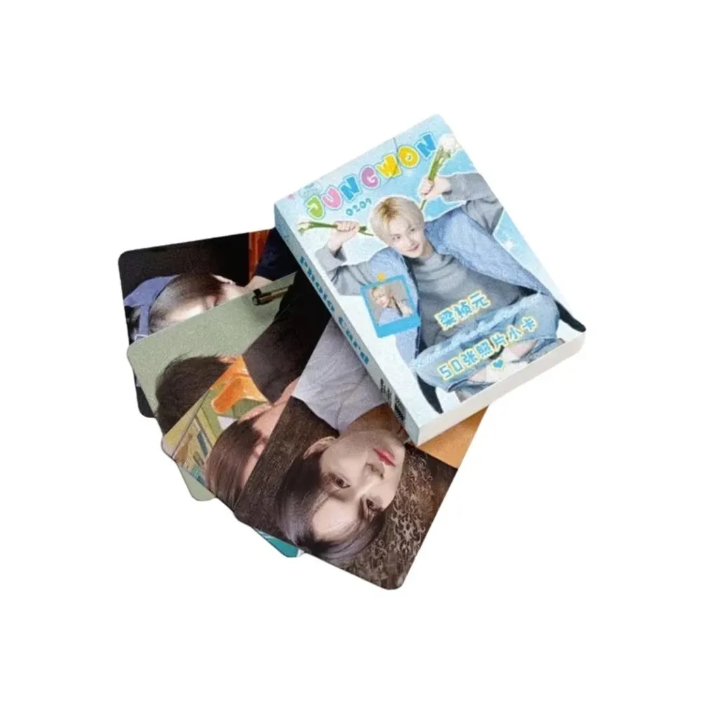 Ensemble de cartes Photo holographiques Yang Jungwon, 50 pièces, idole coréenne, cartes LOMO à collectionner, cadeau de Collection pour Fans