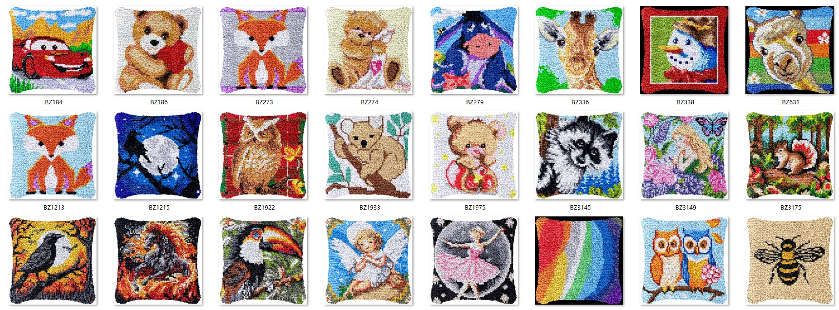 

Latch Hook Kit Cushion Smyrna Buttons Package Red Horses Styles New 2025 Pattern Latch Hook Kits Set For Needlework