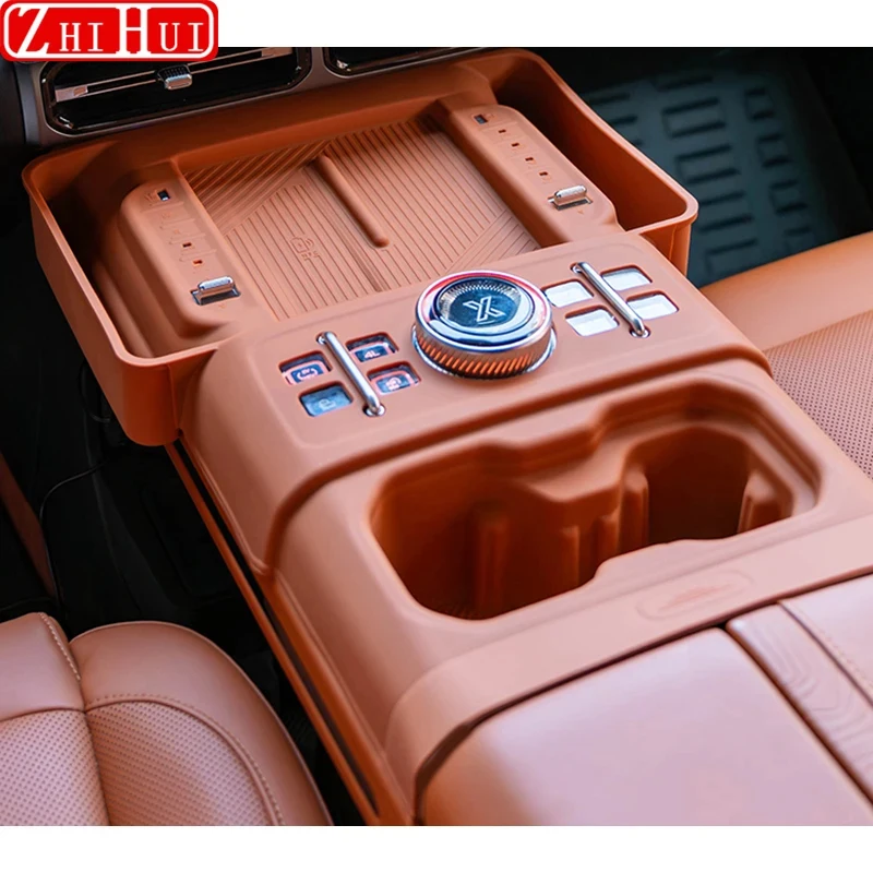 For Jetour G700 Car All Inclusive Wireless Charging Silicone Pad Center Console Pad Water Cup Storage Box Interior Accessories