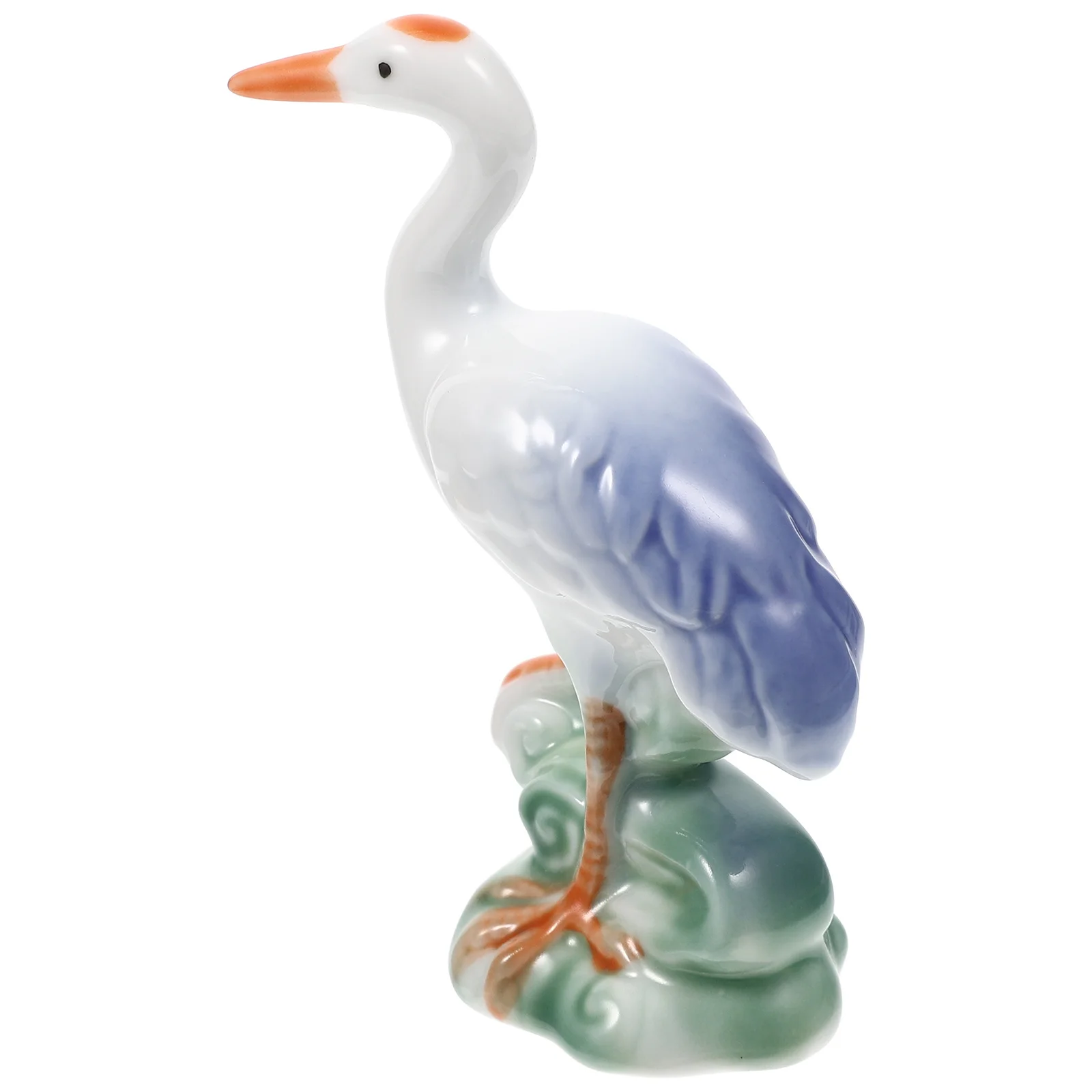 

Ceramic Crane Statue Delicate Desktop Animal Decor Exquisite Craft Home Office Gift Small Size Aesthetically Pleasing Bedroom