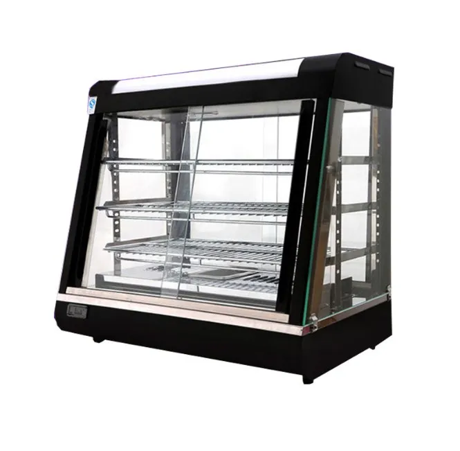 Heating Thermostat Display Counter Thermal Insulation Cabinet Display Commercial Small Chestnut Heat Preservation Top Displaypro