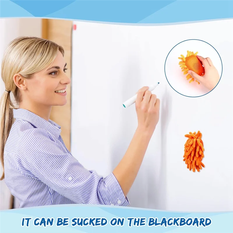 

JIULIN-16Pcs Magnetic Whiteboard Eraser School Dry Erase Erasers Washable White Board Eraser For Chalk Home