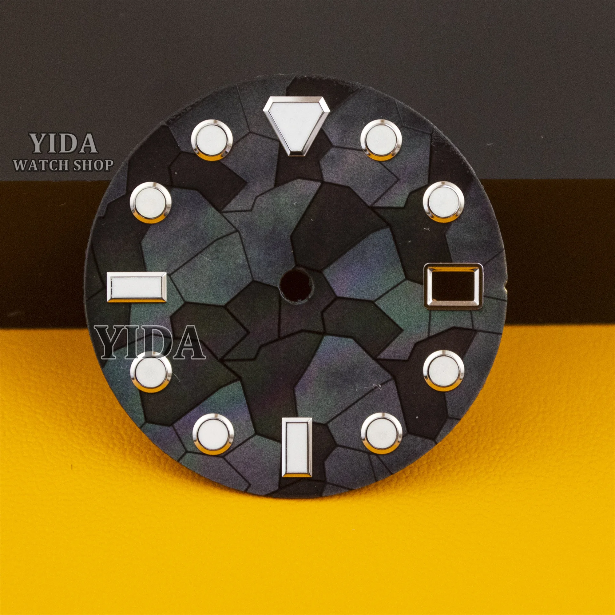 Циферблат часов NH35, 28,5 мм, зеленый светящийся модифицированный циферблат для DATEJUST/SUB GMT NH35 NH36, модифицированные аксессуары для часов с автоматическим механизмом