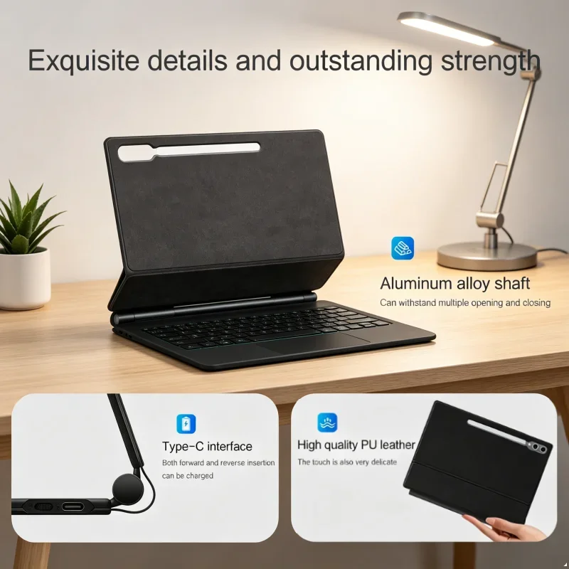 

Tablet Accessories 14.6 Inch Samsung S10 Ultra S9 Ultra S8 Ultra Luxury Magic Case Magnetic Backlight Touchpad Keyboard