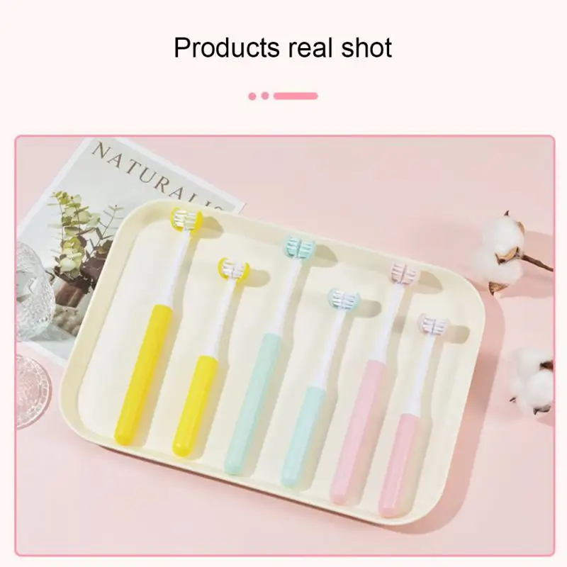 The New 3D Children's Toothbrush Three-sided U-shaped Wrapped Soft Bristle Toothbrush Silicone Kids Teeth Oral Care Cleaning New