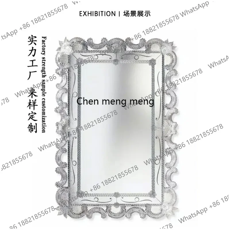 A182 Premium edge cloud makeup decorative mirror bathroom European butterfly wall round mirror