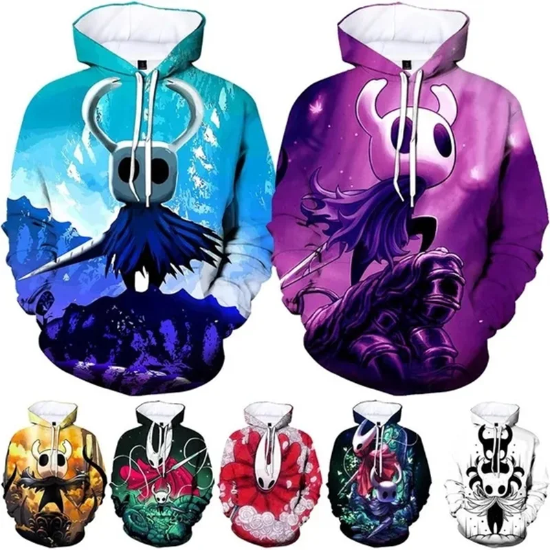 Hot Game Hollow Knight Hoodie For Men 3D Print Pullovers Sweatshirts Top Casual Plus Size Mens Hoodie Tracksuit Streetwear