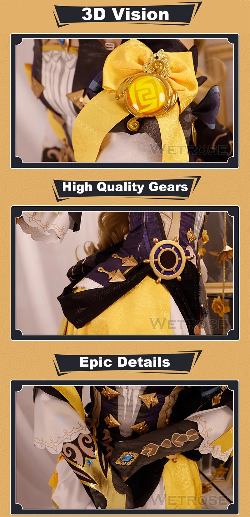 【Wetrose】In Stock Navia SR/SSR Cosplay Costume Fontaine Spina di Rosula Genshin Impact New Навия Naviya Nabia Set Wig Hat Rose