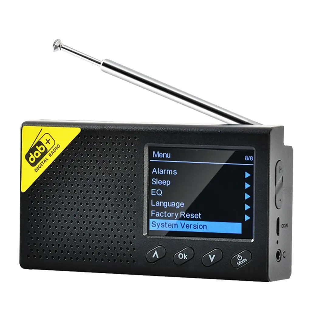 Professional DAB Digital Radio Receiver Battery Operated Bluetooth FM Pocket Stereo Mini for Travel Sports and Learning