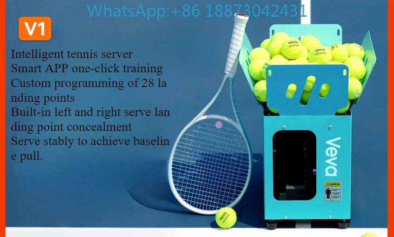 

Интеллектуальный теннисный сервер V1 имеет встроенное интеллектуальное приложение для перемещения левой и правой службы, легкое и портативное.