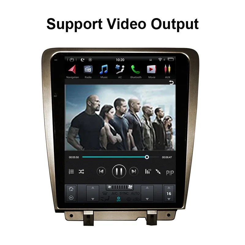 أندرويد 11 سيارة لتحديد المواقع والملاحة تسلا نمط شاشة عمودية لفورد موستانج 2009-2015 راديو تلقائي ستيريو مشغل وسائط متعددة