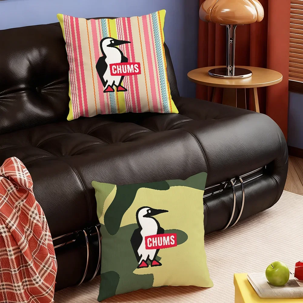Brand C-ChumS-S Fashion Logo cushion cover Soft Smooth Pillow Case Hidden Zipper Washable Decorative Couch Office Gift