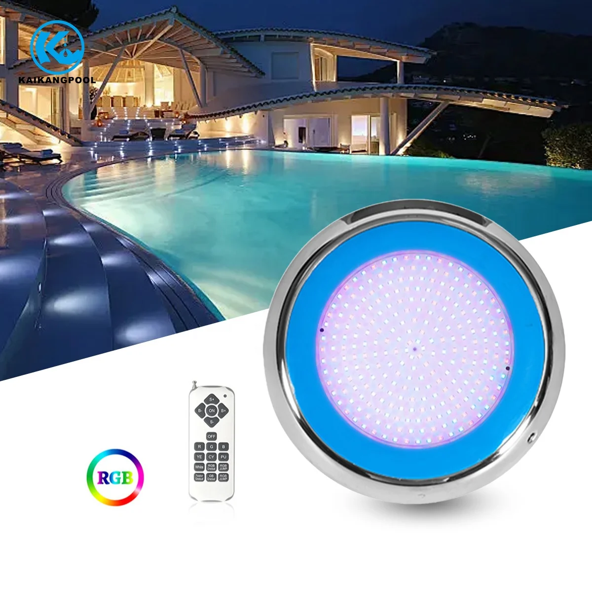 

Manufactory Direct Sales White Warm White RGB IP68 Waterproof Resin Filled LED Pool Wall Lighting Swimming Pool Light