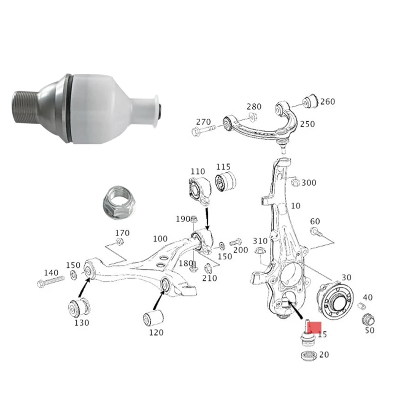 

Шаровые шарниры передней нижней подвески автомобиля 1663300235 Для Mercedes Benz ML GL-Class X166 W166 GLE400 GLE350 ML350 2012-2016