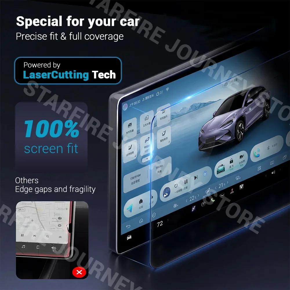 Ultra HD Clear Tempered Glass Screen Protector for BYD Sealion 07 (2025-2026) - Easy Install Dust-Free Tool Included Tuning