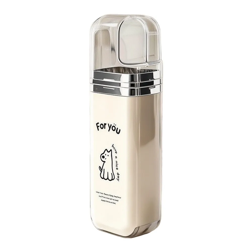 Lightweight 3-Compartment Toothbrush Holder for Travel ABS Plastic Organizer with Leak-Resistant Design Cream Color