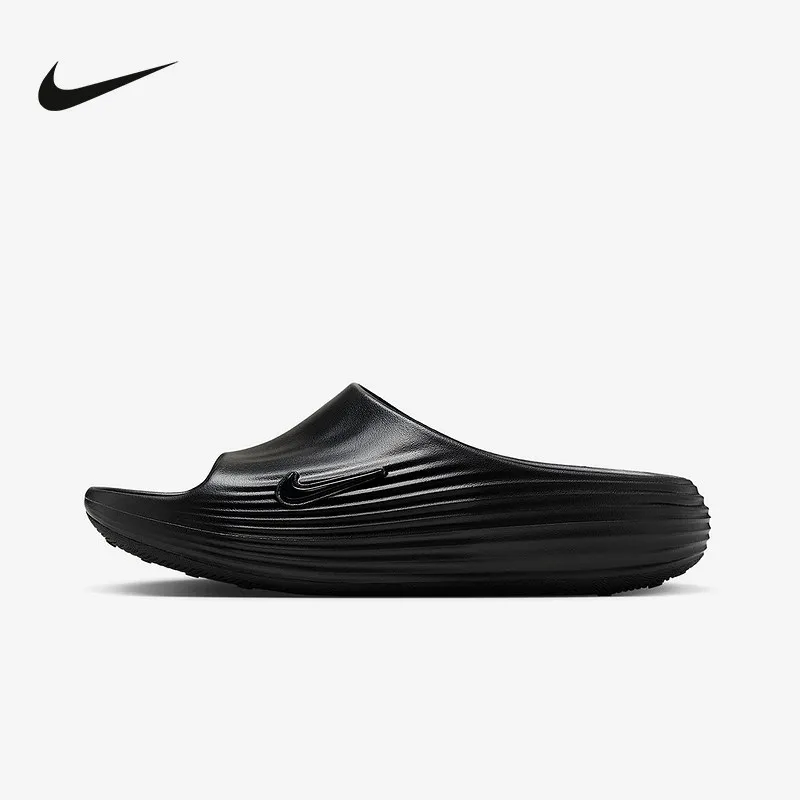 Nike HV4479-001 Black Men Cushion Slides Water Resistant Anti Slip Rubber Sole Summer Beach Casual Shower Sandals