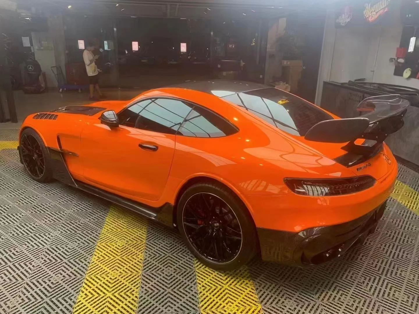 Top Ranking Auto Parts for  AMG GTS Upgrade Black Series Half Carbon Fiber Body Kit Car Bumper Hood Spoiler