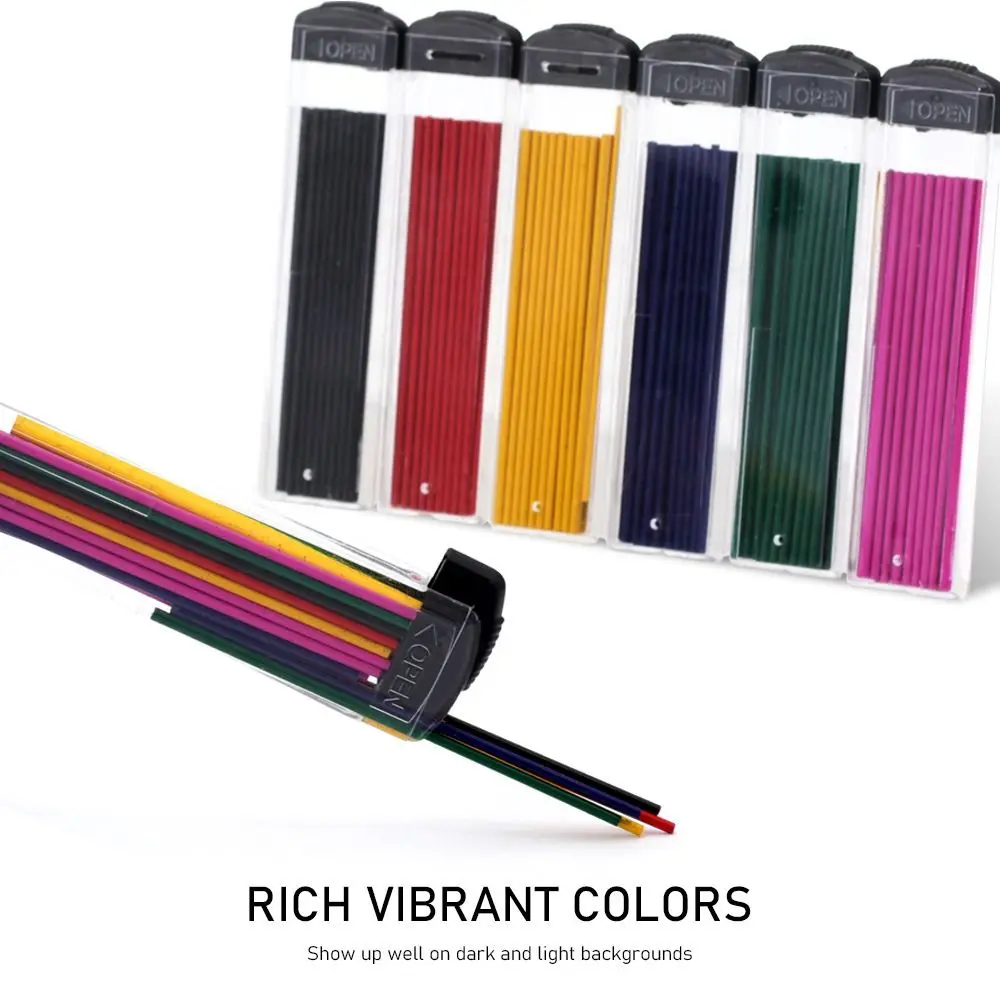 30pcs/Box 1.3mm Automatic Pencil Lead Refill Colored Replaceable Mechanical Pencil Refills Mechanical Pencil Replacement Refill